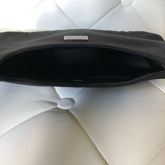 Gucci Black Satin Bamboo Handle Hobo Bag Black Gucci Purse Mini Satin Hobo Purse - Picture 9 of 10